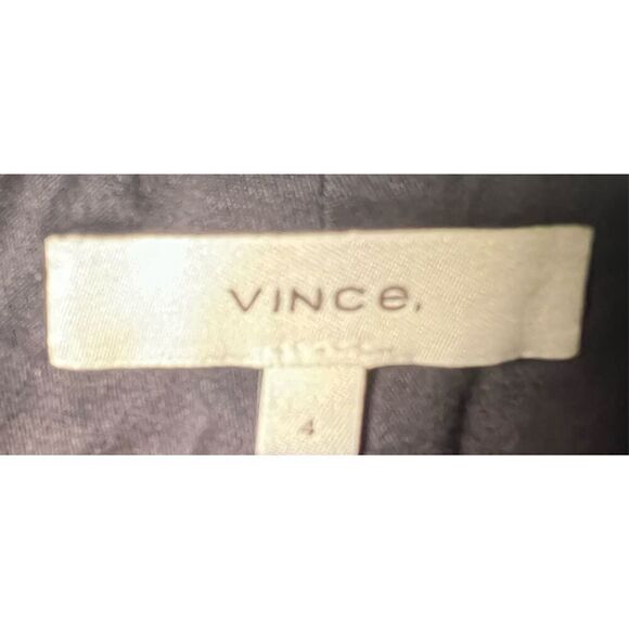 VINCE Flat Front Cropped Chino Pants in Black NWT Size 4 - Picture 6 of 7